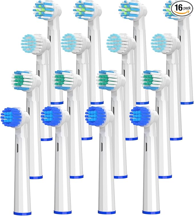 Replacement Heads Compatible with Oral B Braun Electric Toothbrush, 16 Pcs Professional Replacement Heads for Oral B Toothbrush, Brush Heads for Oral B Pro 1000/1500/7500/3000/7000/8000/500