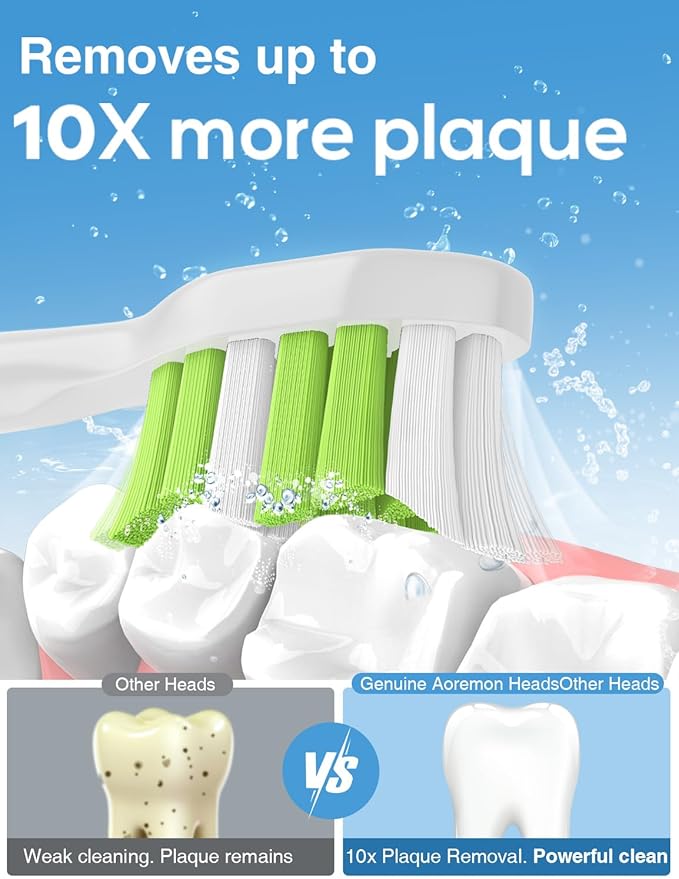 Replacement Toothbrush Heads for Philips Sonicare diamondclean Electric Toothbrush Heads Compatible with Sonicare 4100 5100 5300 6100 c2 c1 c3 w Snap-on Electric Tooth Brush Handle, 8 Count, White