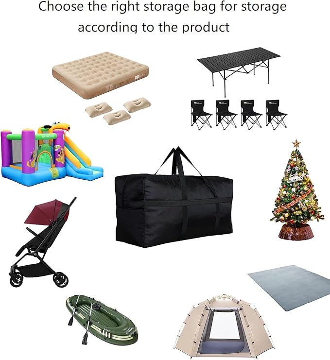 Extra Large Storage Duffle Bag with Zippers and Handles, Big Foldable Duffle Bag for Travel-StrideForce Fitness