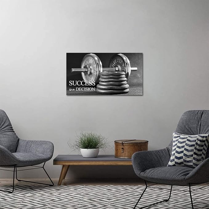 YeiLnm Workout Pictures for Home Gym Room Canvas Motivational Wall Decor 20"x36"-StrideForce Fitness