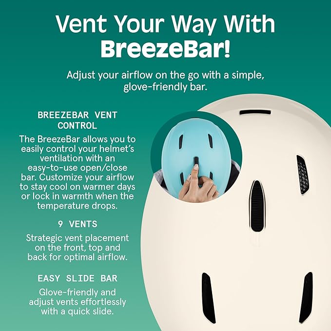 Retrospec Zephyr Ski Helmet - Snowboard Helmet for Adults & Youth - Adjustable Fit with Breathable Vents for Men, Women, Boys and Girls-StrideForce Fitness