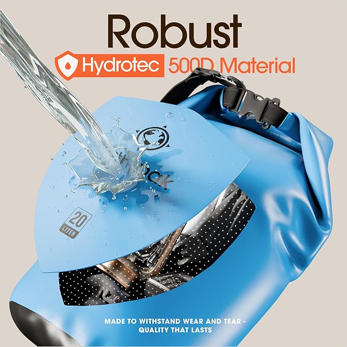 Earth Pak Waterproof Dry Bag - Roll Top Waterproof Backpack Sack Keeps Gear Dry for Kayak with Waterproof Phone Case-StrideForce Fitness