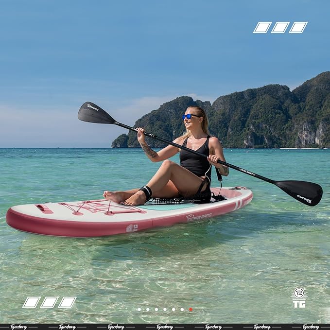 Inflatable Paddle Board with Premium SUP Board Accessories, Allround Paddle Boards for Adults/Kids,Stand Up Paddle Board Defender Collection-StrideForce Fitness
