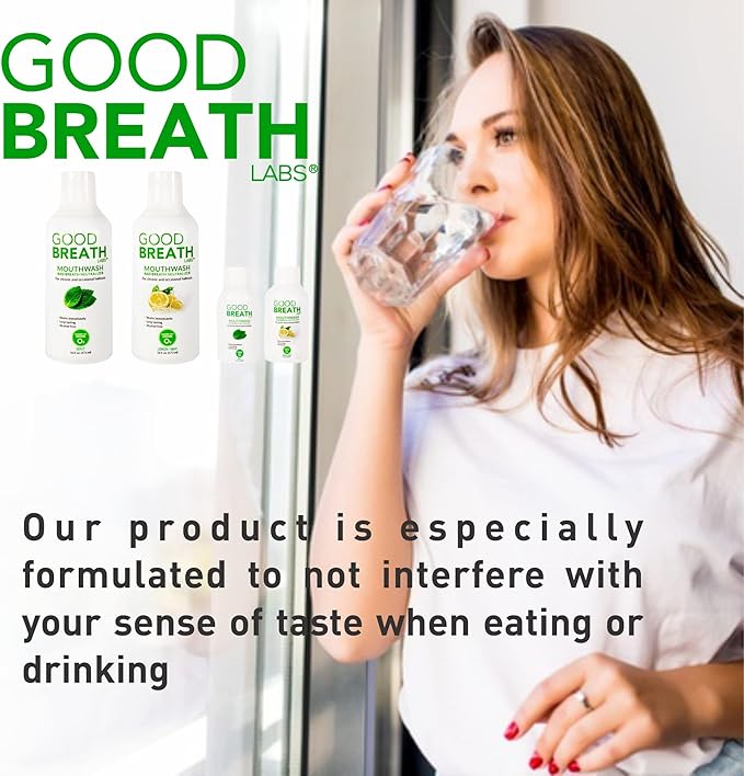 Goodbreath Mouthwash - Mint Mouth Rinse for Chronic Halitosis - New Ozone Technology Oral Rinse - Halitosis Treatment & Bad Breath Neutralizer - Mouthwash for Gum Diseases - Alcohol-Free | 16 Oz