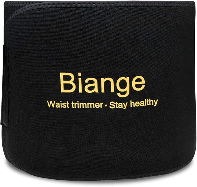 Biange Waist Trainer for Women Men Sweat Belt Waist Trimmer Belly Band Stomach Wraps-StrideForce Fitness