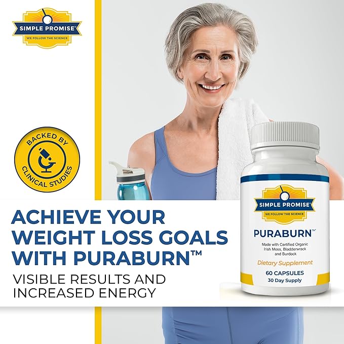 Simple Promise PuraBurn™ - Herbal Wellness Supplement with Organic Irish Sea Moss, Bladderwrack & Burdock Root - Supports Digestive Health & Nutrient Absorption - 60 Capsules-StrideForce Fitness