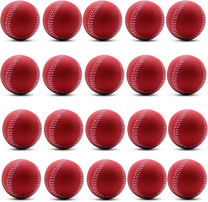 Magicorange Baseball, Foam Baseballs 20 Pack Practice Training Baseballs Unmarked Baseball Soft Toss, Batting, Fielding, Hitting, Pitching-StrideForce Fitness