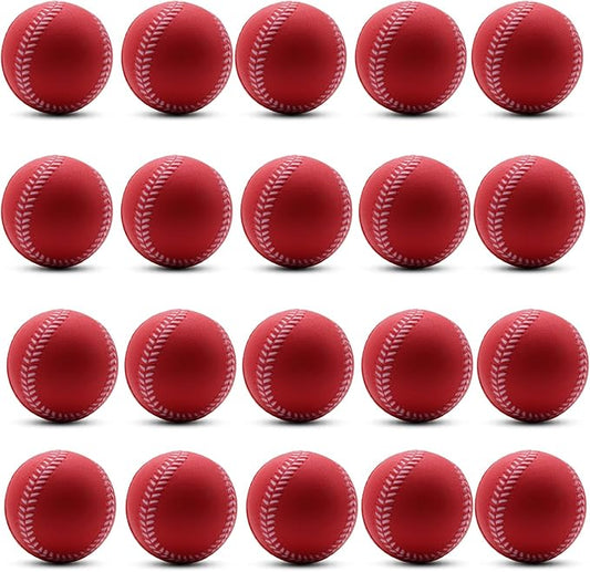 Magicorange Baseball, Foam Baseballs 20 Pack Practice Training Baseballs Unmarked Baseball Soft Toss, Batting, Fielding, Hitting, Pitching-StrideForce Fitness