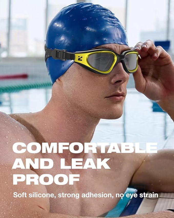 ZIONOR G1 Nava Super Anti-Fog Unisex Swim Goggles Mirror/Bright Smoke Lens-StrideForce Fitness