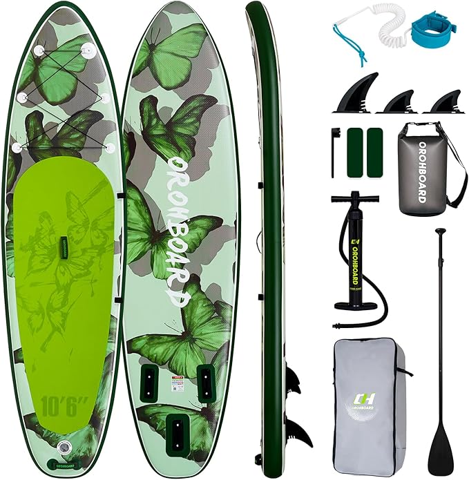 10’6/11’6 Inflatable Stand Up Paddle Board with Premium Paddleboards Accessories, Wide Stable Designed SUP Paddleboard for Adults & Youth.-StrideForce Fitness