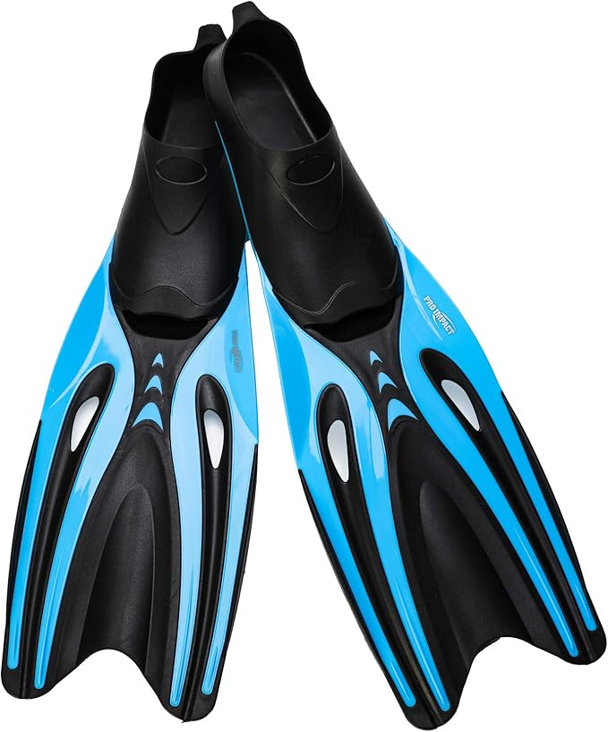 PRO IMPACT Swim Fins for Adults & Kids - Premium Scuba Diving Fins, Snorkeling Flippers for Men & Women - Versatile Swim Training Fins for Lap Swimming, Water Sports & Ocean Adventures-StrideForce Fitness