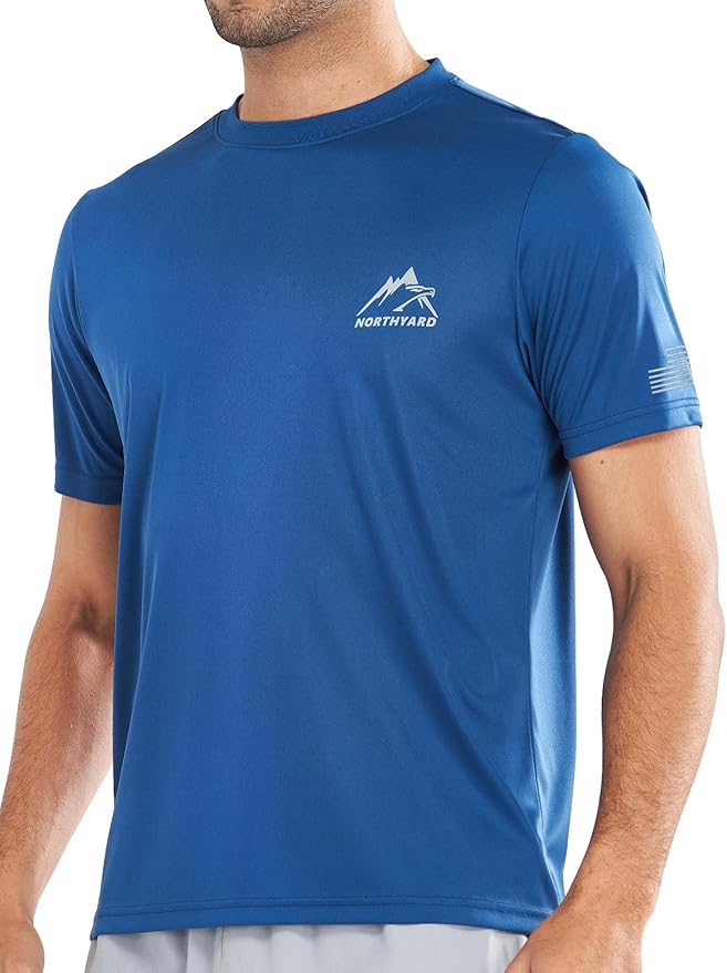 NORTHYARD Men's UPF 50+ Sun Protection Shirts Swim SPF UV Quick Dry Short Sleeve T-Shirts for Athletic Fishing Rash Guard-StrideForce Fitness