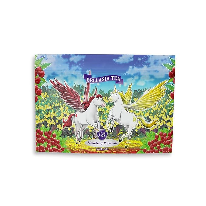 Bellasia Tea Strawberry Lemonade for Kids Using Real Fruit Pieces - Caffeine Free Herbal Tea with Real Ingredients & Balanced Flavor- Add Loose Leaf Tea to Your Child’s Routine for A Fun & Tasty Drink. 20-25 Cups-StrideForce Fitness