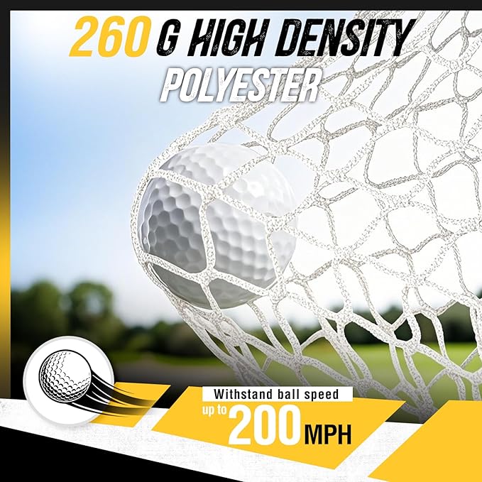 PodiuMax Golf Net, 10x7ft Golf Practice Net and Mat, Noise Reduce Target, 5 Balls, 4 Sandbags, Tee, Carry Bag, Hitting Nets for Backyard Garage, Indoor Driving Chiping, Gift for Men & Golfers-StrideForce Fitness
