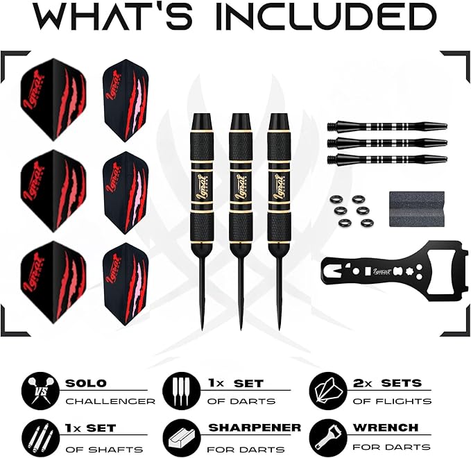 IgnatGames Premium Steel Tip Darts – 3/6/12 Pack Brass Barrels with Aluminum Shafts, 16 GlideXPro Flight Set, Tool Kit & Giftable Case-StrideForce Fitness