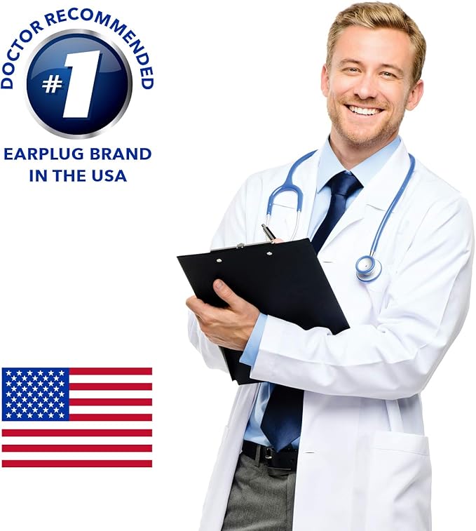 Mack's AquaBlock Swimming Earplugs, 3 Pair - Comfortable, Waterproof, Reusable Silicone Ear Plugs for Swimming, Snorkeling, Showering, Surfing and Bathing (Purple)-StrideForce Fitness