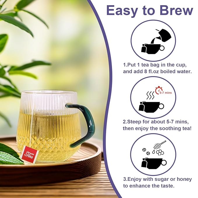 TEARELAE - Passion Flower Tea, 50 Count - Pure Passionflowers Leaves Tea Bags - Pasiflora Tea for Relaxation & Sleep- Non-GMO - Caffeine-Free-StrideForce Fitness