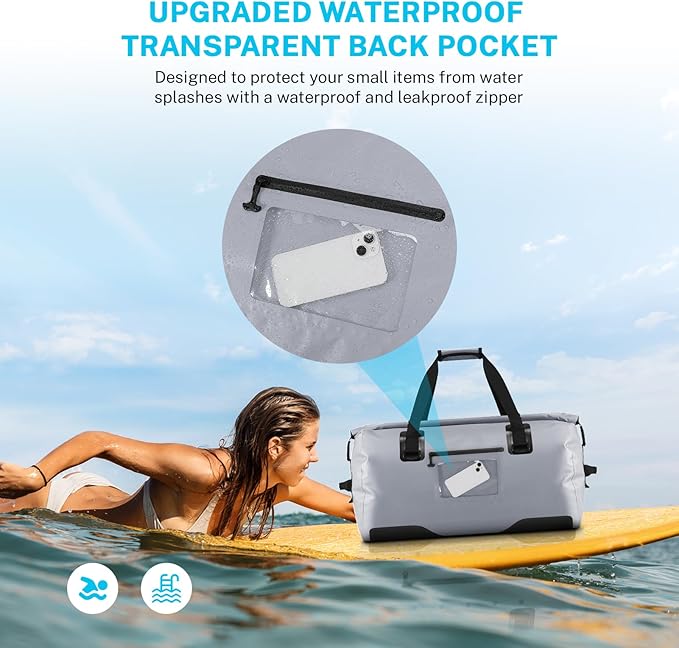 Gonex 40L 60L 80L Extra Large Waterproof Duffle Travel Dry Duffel Bag Heavy Duty Bag with Durable Straps & Handles for Kayaking Paddleboarding Boating Rafting Fishing-StrideForce Fitness