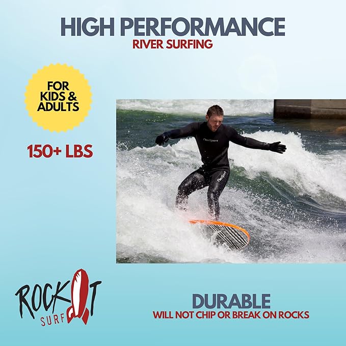 Rock-It 4'10" CHUB Soft Top Surfboard - Kids & Mini, Easy to Paddle & Maneuverable for Beginners-StrideForce Fitness