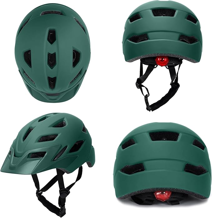 Kids Bike Helmet,Bavilk Kids Boys Girls Bike Helmets with LED Light Detachable Visor Children Youth Teen Multi-Sport for Skating Cycling Scooter Skateboard Adjustable & Lightweight 19.7"-22.4"-StrideForce Fitness