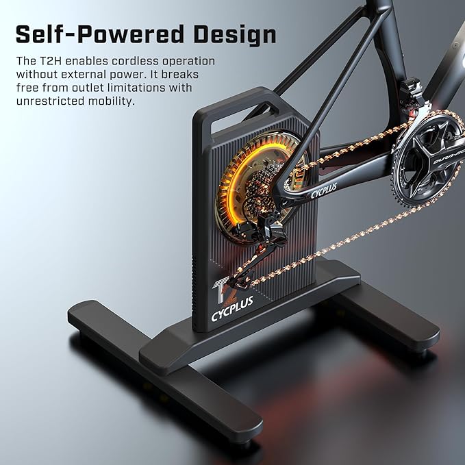 CYCPLUS T2H Smart Bike Trainer - 2200W Brushless Motor, 20% Gradient Simulator, BLE/ANT+ Dual Mode, Virtual Shifting Ready, Triple Silent Design with Dual Cooling Fans-StrideForce Fitness
