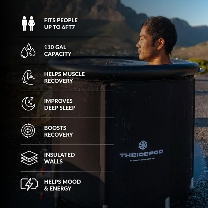 The Ice Pod Pro – Premium Cold Plunge Tub for Daily Recovery – Extra-Insulated Design with Thermal Lid – Built for Comfort, Performance & Durability - The Pod Company-StrideForce Fitness