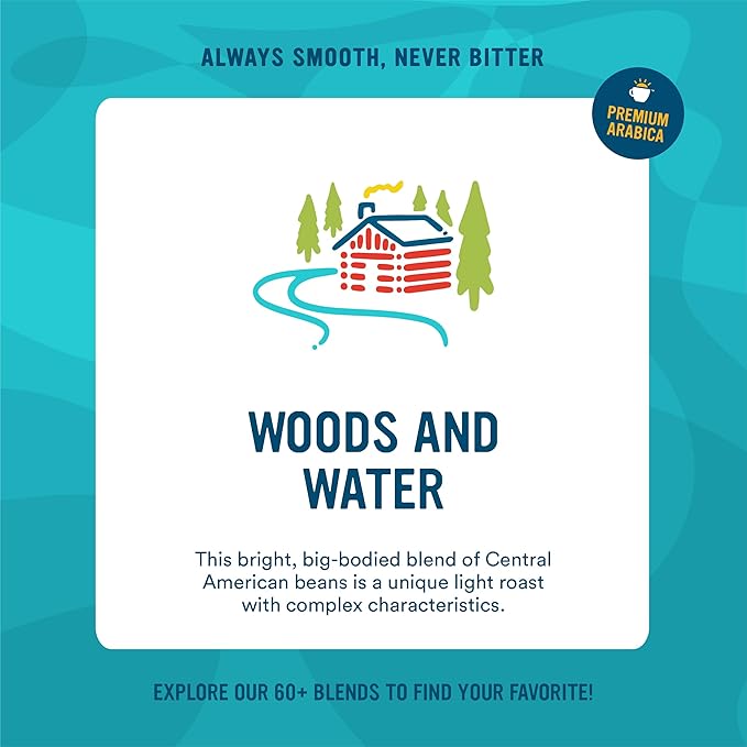 Cameron's Coffee Roasted Ground Coffee Bag, Woods & Water, 12 Ounce, Pack of 6 - NEW-StrideForce Fitness