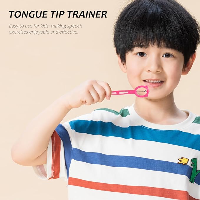 Veemoon 3pcs Kid Tongue Exercise Device, Child Oral Muscle Trainer Speech Therapy Tool Tongue Tip Lateralization Elevation Tools Jaw Muscle Exerciser for Jaw Oral Training Stabilizing Device