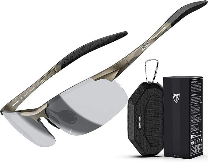 ATTCL Men's Sports Polarized Sunglasses Men for Driving running Fishing Golf - UV Protection Sun glasses Metal Frame-StrideForce Fitness