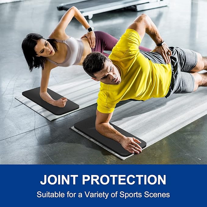 MRO Yoga Knee Pad Cushion –Premium Exercise Knee Pad - Eliminate Pain During Home Workout - Extra Padding & Support for Knees, Wrists, Elbows - Complements Your Yoga Mat 24''X10''X0.6''-StrideForce Fitness