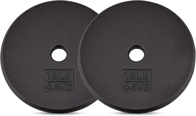 Yes4All Standard 1" Cast Iron Weight Plate - Ideal for Strength Training - Multiple Weight: 5LB to 25LB (Single & Set of 4)-StrideForce Fitness