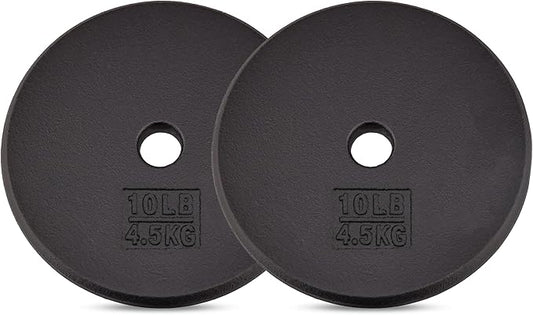 Yes4All Standard 1" Cast Iron Weight Plate - Ideal for Strength Training - Multiple Weight: 5LB to 25LB (Single & Set of 4)-StrideForce Fitness