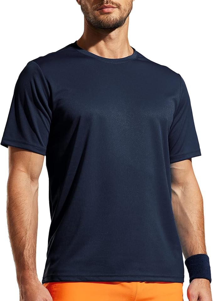 MIER Men's Quick Dry Workout Shirts Moisture Wicking Running Athletic Performance T-Shirts Recycled Polyester Top Tee-StrideForce Fitness