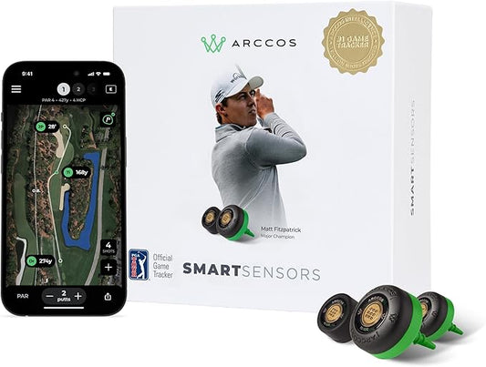 Arccos Smart Sensors: Automatic Golf Game Tracking System, A.I. Powered GPS Rangefinder & Smart Club Distances-StrideForce Fitness