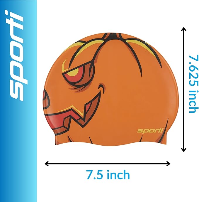 Sporti Silicone Swim Cap for Kids, Unisex Youth Swimming Cap, Protection Bathing Caps for Your Children, Aged 2-10-StrideForce Fitness