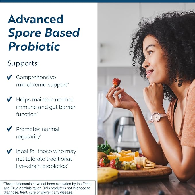 Researched Nutritionals Gut Health Supplements with Prebiotics & Probiotics for Women & Men - CoreBiotic - 3 Spore Based Probiotic Strains + Organic Prebiotic Fiber - Shelf-Stable (60 Capsules)-StrideForce Fitness