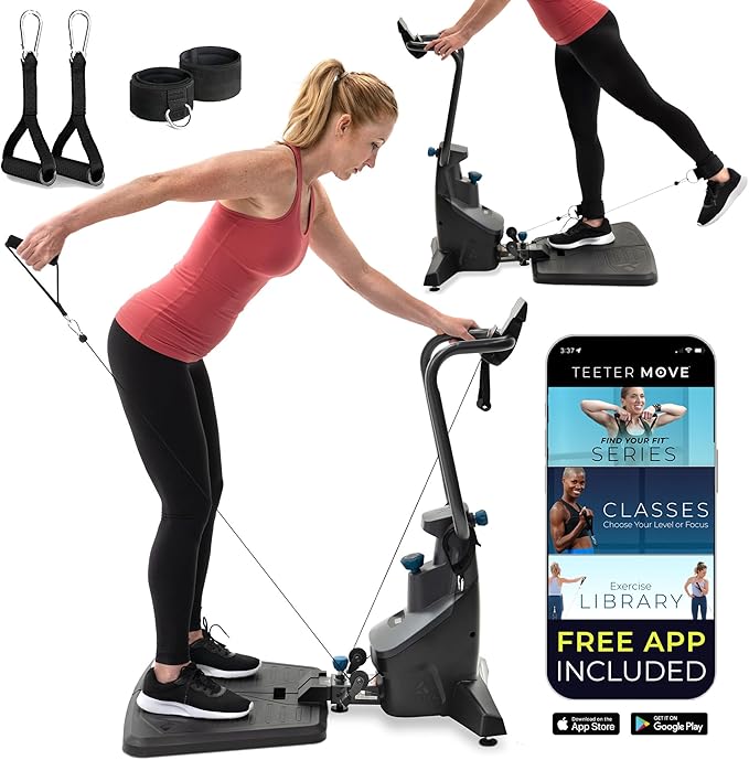 Teeter FitForm Home Gym Strength Trainer - Low-Impact Total Body Cable Resistance - TeeterMove Personal Training App-StrideForce Fitness
