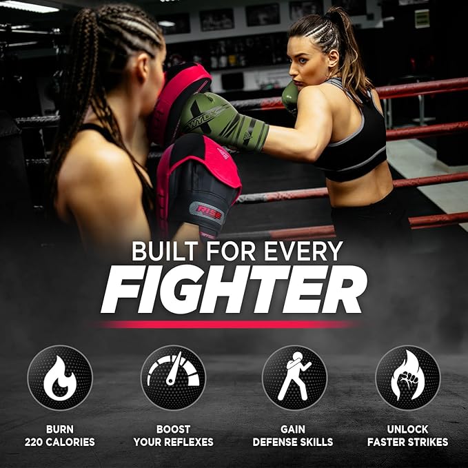 WYOX Curved Boxing Punch Mitts – Boxing Pads Training Set, Punching Mitts for Adults, Kickboxing Pads, Muay Thai Pads, Karate Pads, MMA Training Equipment, Martial Arts Focus Pads-StrideForce Fitness