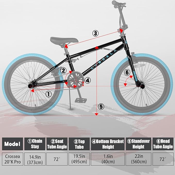 Freestyle BMX Bike, 18 20 Inch Kids Bicycle for 5-13 Years Old Kids and Beginner Level Rider, Multiple Colors-StrideForce Fitness