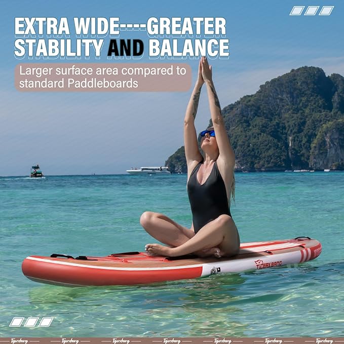 Paddle Board, 10.8' Stand Up Paddle Board with Premium Complete Inflatable SUP Accessories, Extra Wide Paddleboards for Adults & Kids-Pandora Collection-StrideForce Fitness