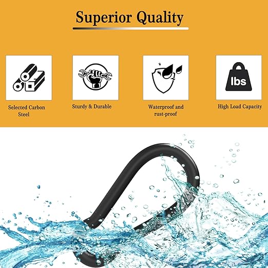 100Pcs 2.4" Carabiner Clip Spring Snap Hook, M6 2-3/8 Inch Heavy Duty Black Small Carabiner, Quick Link Keychain Clip for Keys Swing Set Camping Gym Hiking Traveling(260 lbs Capacity)-StrideForce Fitness