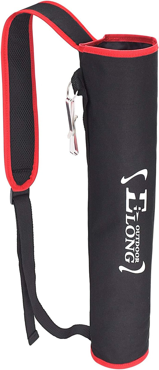 YLS Archery Hip and Back Quiver for Arrows - Black Arrow Quiver for Kids and Adults - Adjustable Arrow Holder with a Padded Strap and Belt Clip - Archery Accessories for Field and Practice-StrideForce Fitness