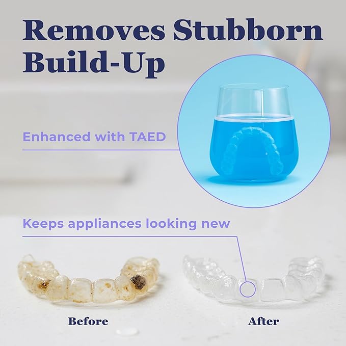 Retainer Cleaning Tablets - Individually Sealed Retainer Cleaner Aligners, Night Guards and Dentures, Dental Pod Tablets for Travel, Gym, and Work, Fast Dissolve Mint Formula, 120 Count