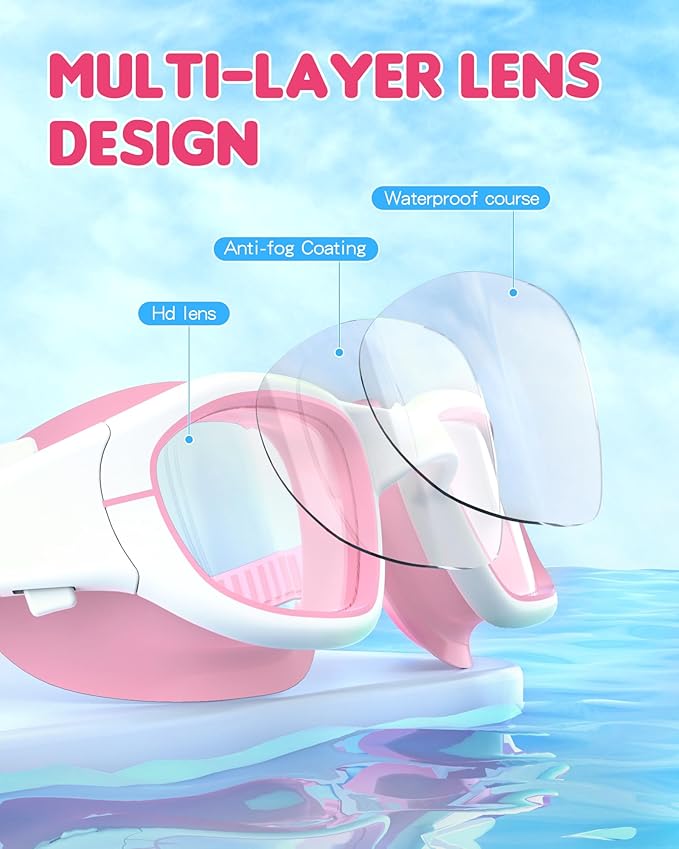 Kids Swim Goggles,Swimming Goggles for Kids 6-14, Anti-Fog UV Protection Pool Glasses for Boys Girls-StrideForce Fitness