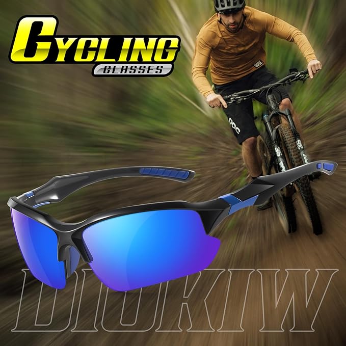 Sports Polarized Sunglasses for Men Cycling Running Fishing UV Protection Sun Glasses Lightweight Half Frame Goggles-StrideForce Fitness