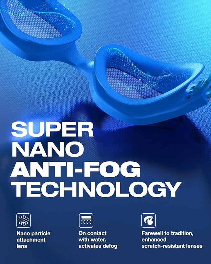 ZIONOR G1 Nava Super Anti-Fog Unisex Swim Goggles Mirror/Bright Smoke Lens-StrideForce Fitness