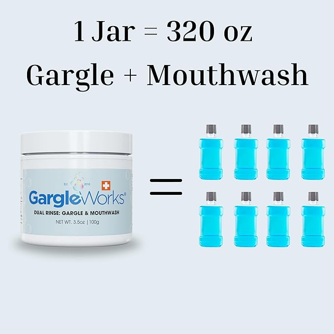 Natural Dual Mouthwash and Throat Gargle for Fresh Breath and Oral Hygiene & Immunity, with Zeolite, Humic & Fulvic Minerals, Clove, and Ocean Trace Minerals