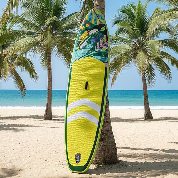 10'6"Inflatable Stand Up Paddle Board Ultra Portable-Lightweight & Stable|All-in-One Kit w/Aluminum Paddle, Dual-Action Pump & Backpack|Lakes & Oceans Ready for Family Recreation by Aquajourney-StrideForce Fitness