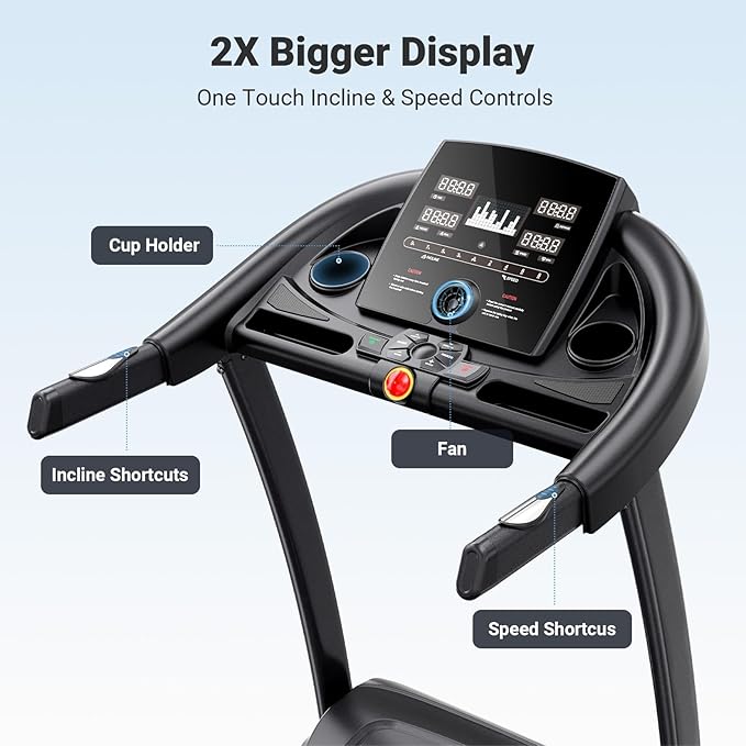 THERUN Incline Treadmill for Running and Walking, 300 lbs Weight Capacity Folding Treadmill with 0-15% Auto Incline, Wide Belt, 3.5HP, App, Heart Rate-StrideForce Fitness