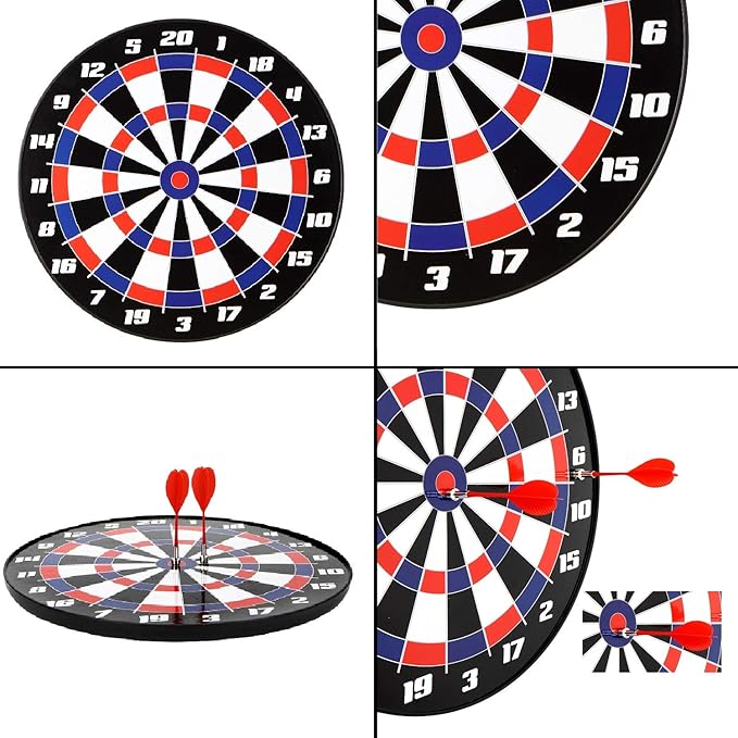 Magnetic Dart Board Game - Darts and Kids Dart Board Set,16 Inch Dart Board with 8 Strong Magnet Darts of 2 Colors,Best Kids Toy Gift Indoor Outdoor Games for Family and Friends-StrideForce Fitness